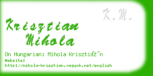 krisztian mihola business card